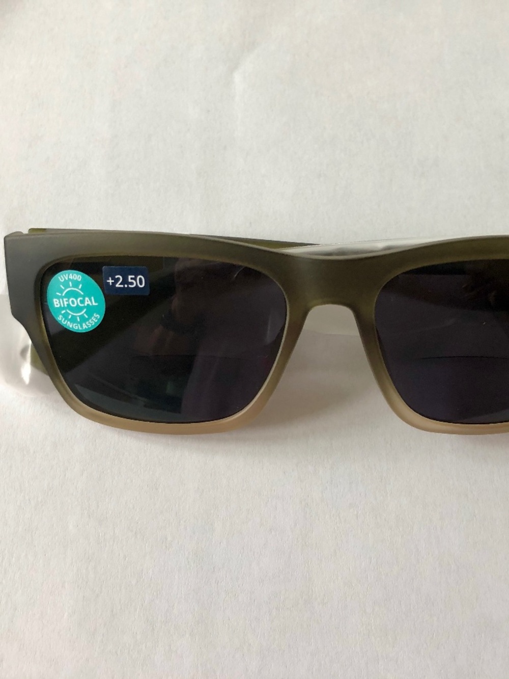 New Green Tan Peepers Sun BIFOCAL Readers +2.50